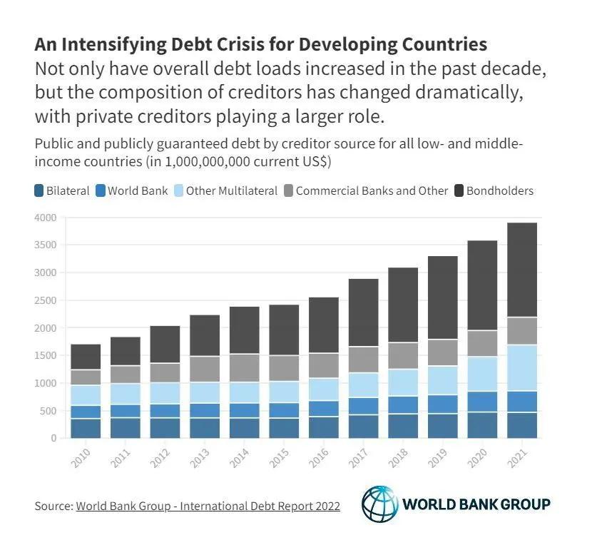Global debt crisis in developing countries